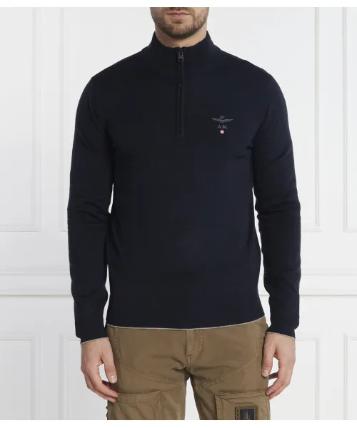 

Шерстяной свитер Regular fit Aeronautica Militare, синий