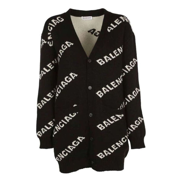 

Свитер logo oversized cardigan 'black' Balenciaga, черный