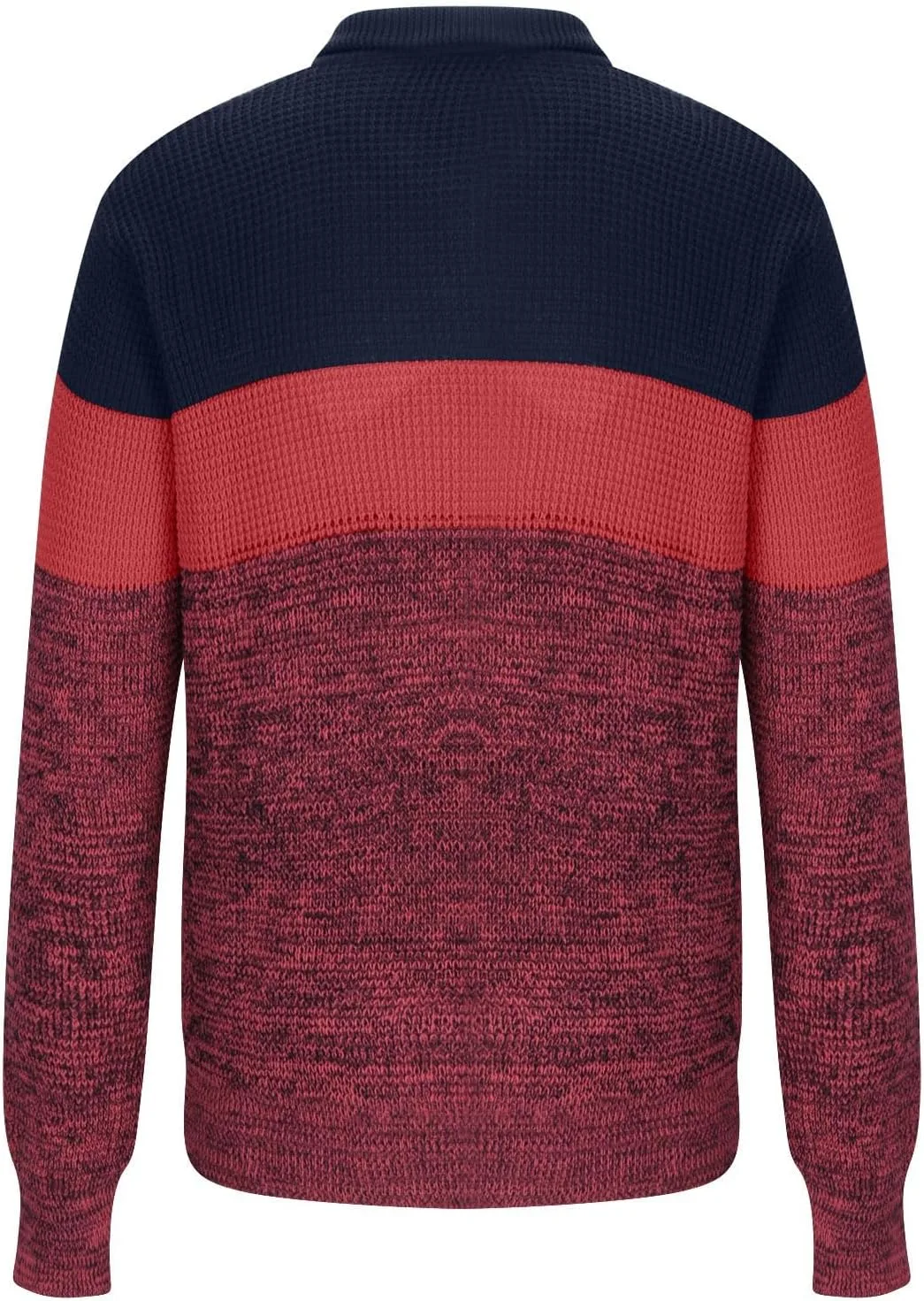 Мужской свитер 1/4 Zip Pullover с длинными рукавами и мягкой вязкой — фото 4