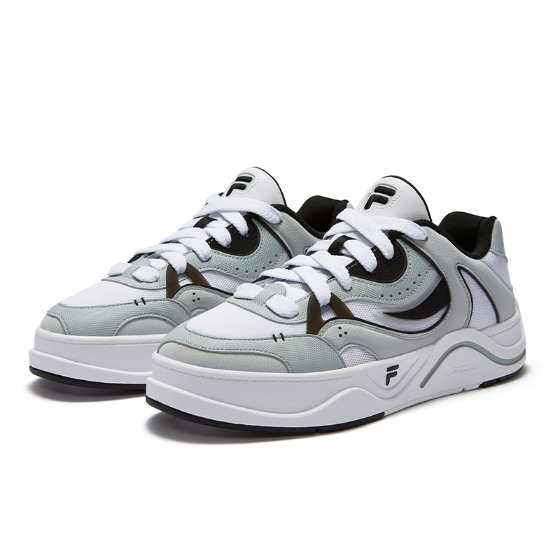 FILA FUSION 50 низкие скейтерские кроссовки мужские бело-серые White/Day Stone Gray, цвет White/Day Stone Gray — фото 4