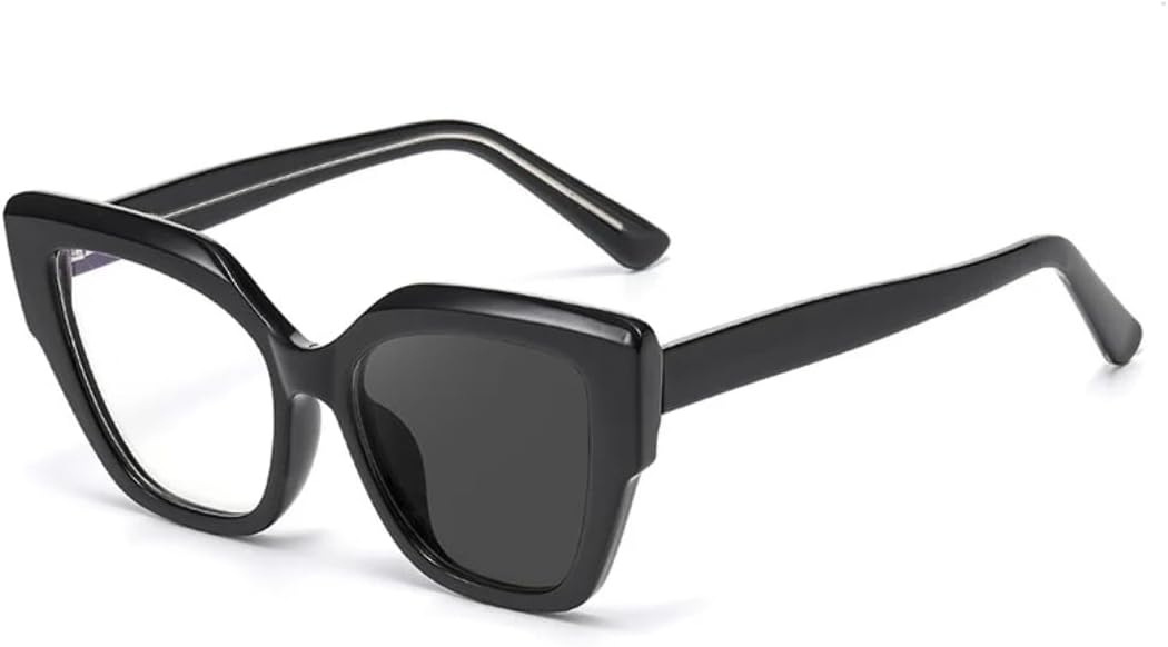 

Ретро многоугольные фотохромные солнцезащитные очки «кошачий глаз» для женщин, защита от УФ-излучения UV400, модные мужские очки для активного отдыха, разноцветные TVTBBVV, Black