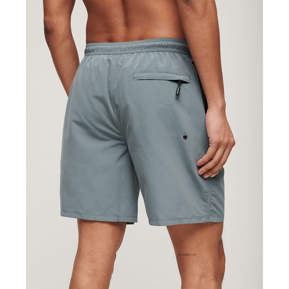 Шорты для плавания Superdry Premium Embroidered 17´´ Swimming Shorts, серый — фото 2