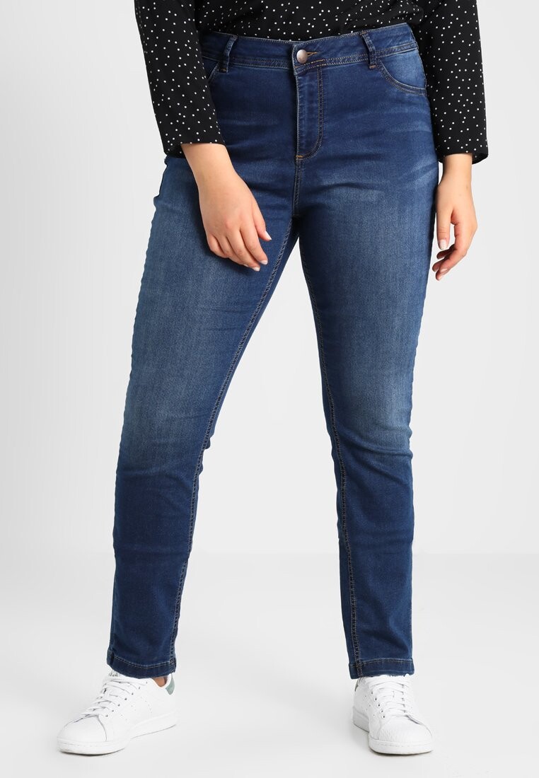 

Джинсы облегающего кроя Zizzi EXTRA SLIM NILLE JEANS MIT HOHER TAILLE, цвет Blue Washed