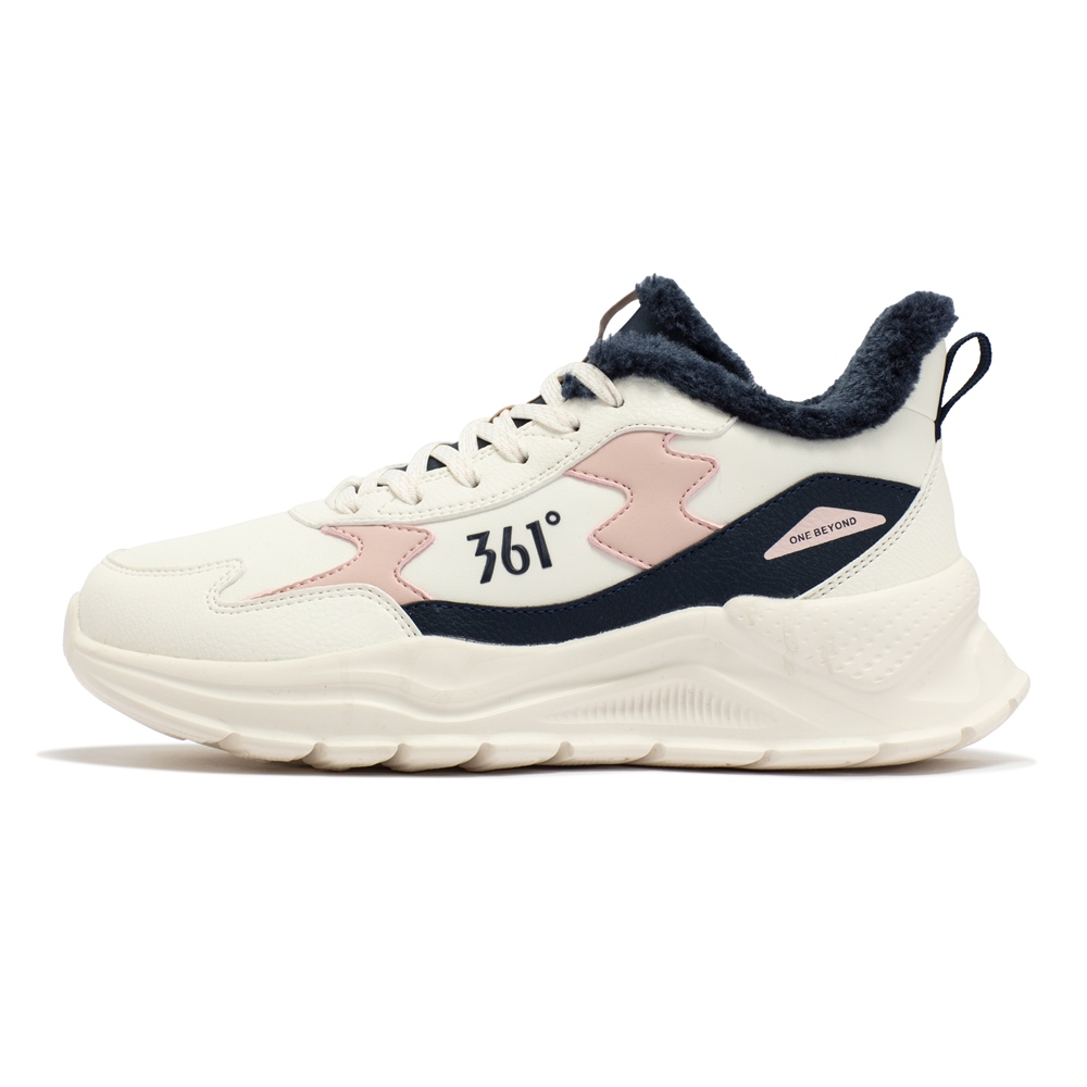 

361° Скользостойкие, износостойкие, водонепроницаемые высокие повседневные кроссовки Women's White Pink