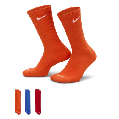 

Носки Nike Everyday Plus Cushioned Training Crew (3 шт), разноцветный