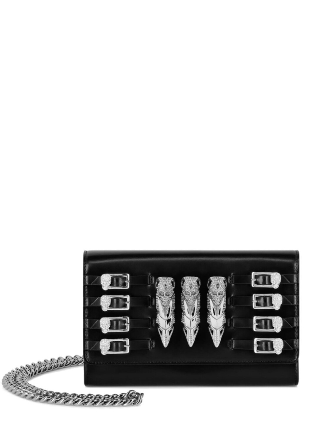 

Philipp Plein клатч с пряжкой, черный