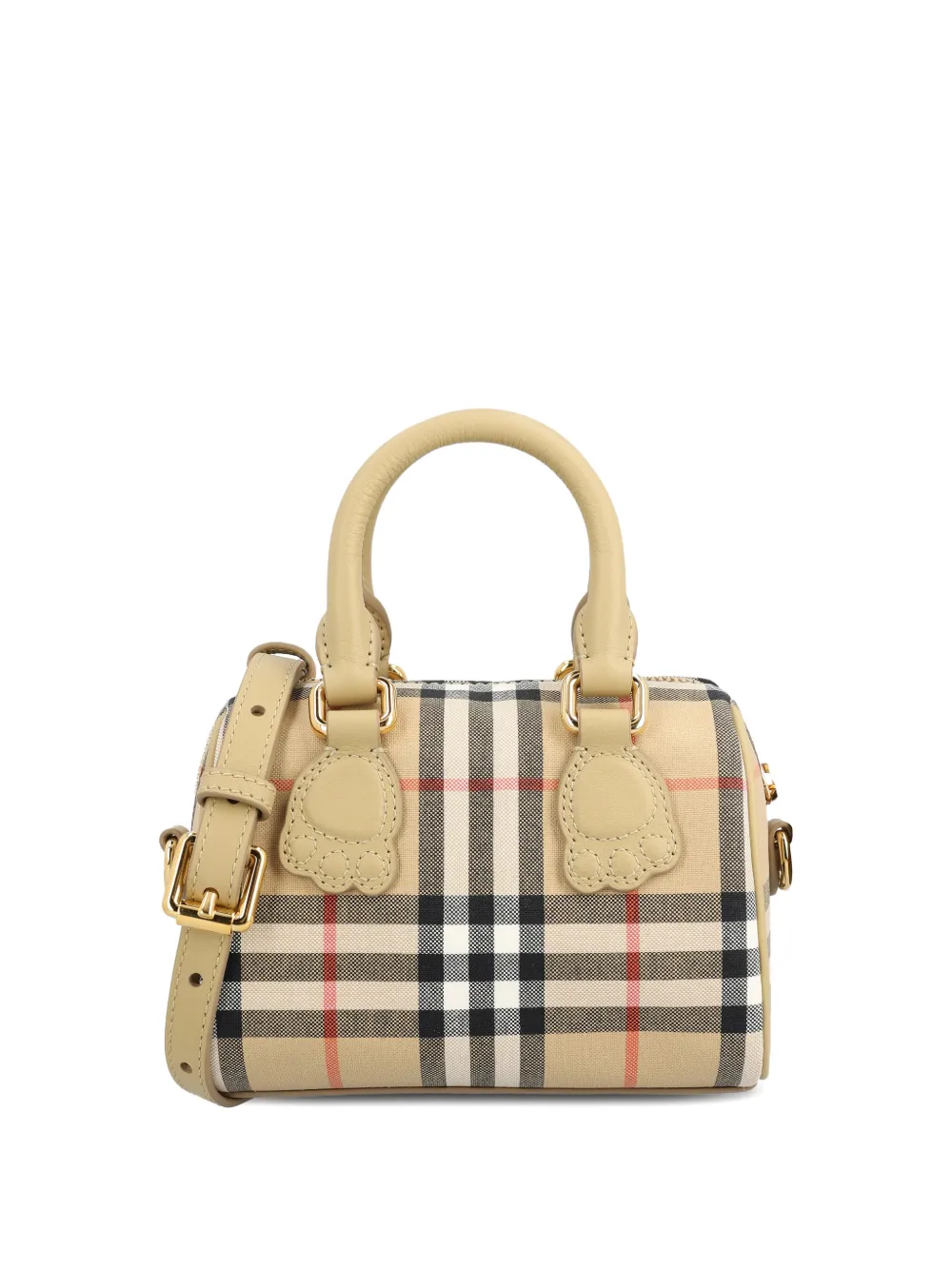 

Мини-сумка-шопер в клетку Burberry Kids, бежевый