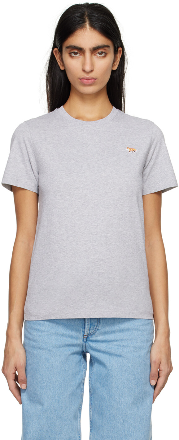 

Серая футболка Baby Fox Maison Kitsune