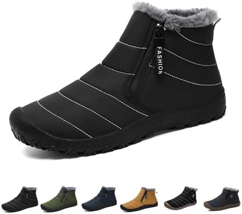 

Мужские водонепроницаемые утепленные ботинки Jeeeun с плюшевой подкладкой для улицы и снега (Модель B, синий, 10.5)