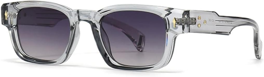 

Солнцезащитные очки для мужчин и женщин - защита UV400 - градиентные линзы, заклепки, стиль панк, для занятий спортом на открытом воздухе и вождения DSVIGF, Gray Gray Gradient