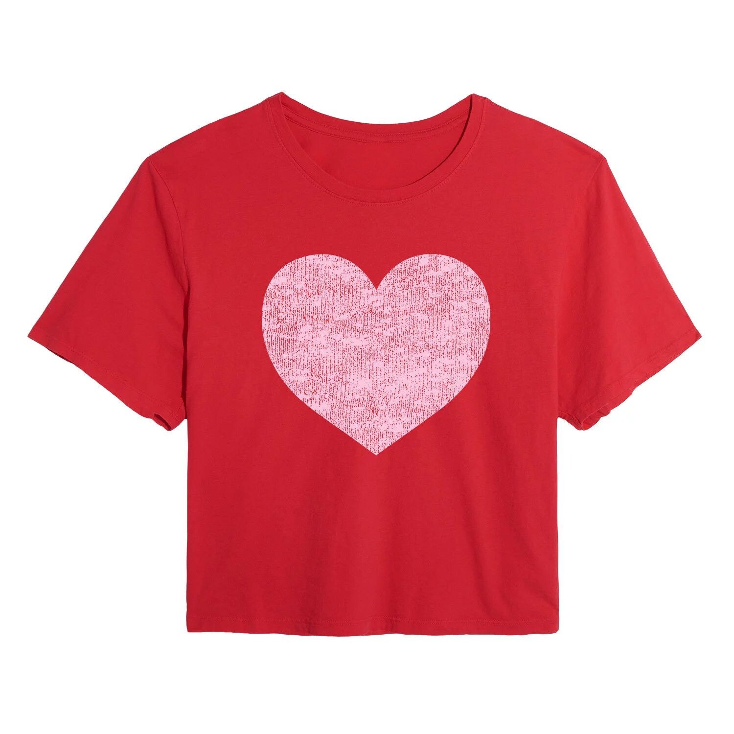 

Укороченная футболка Juniors' Pink Heart Licensed Character