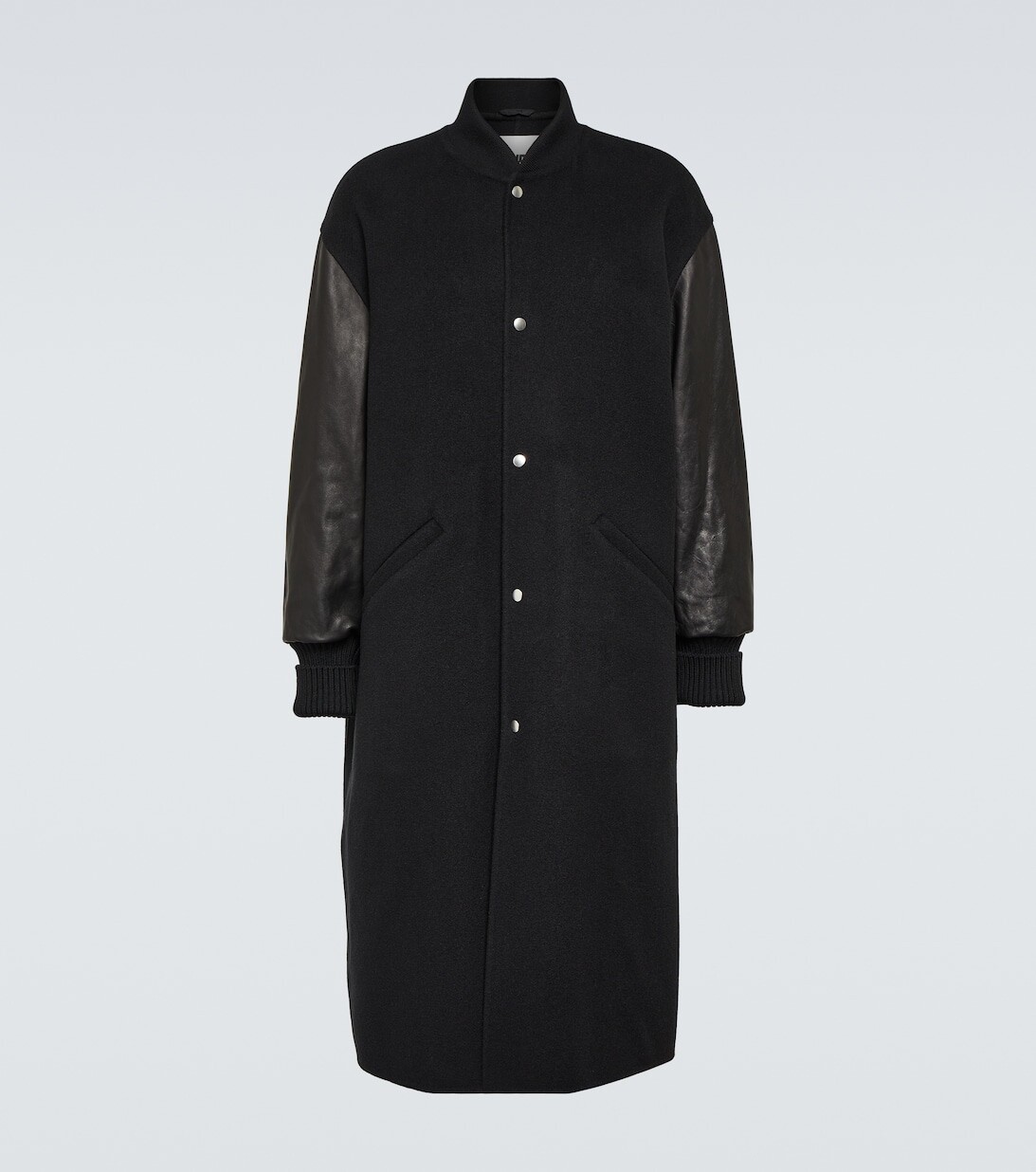 

Пальто из кашемира и кожи Jil Sander, черный