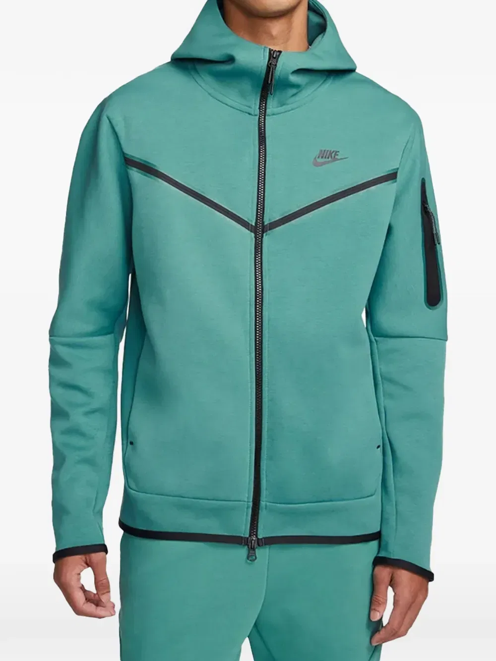 Технологичная толстовка на молнии Nike, зеленый