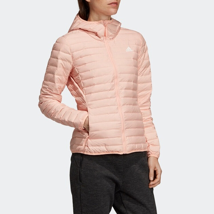 

Пуховик женский розовый Adidas, розовый
