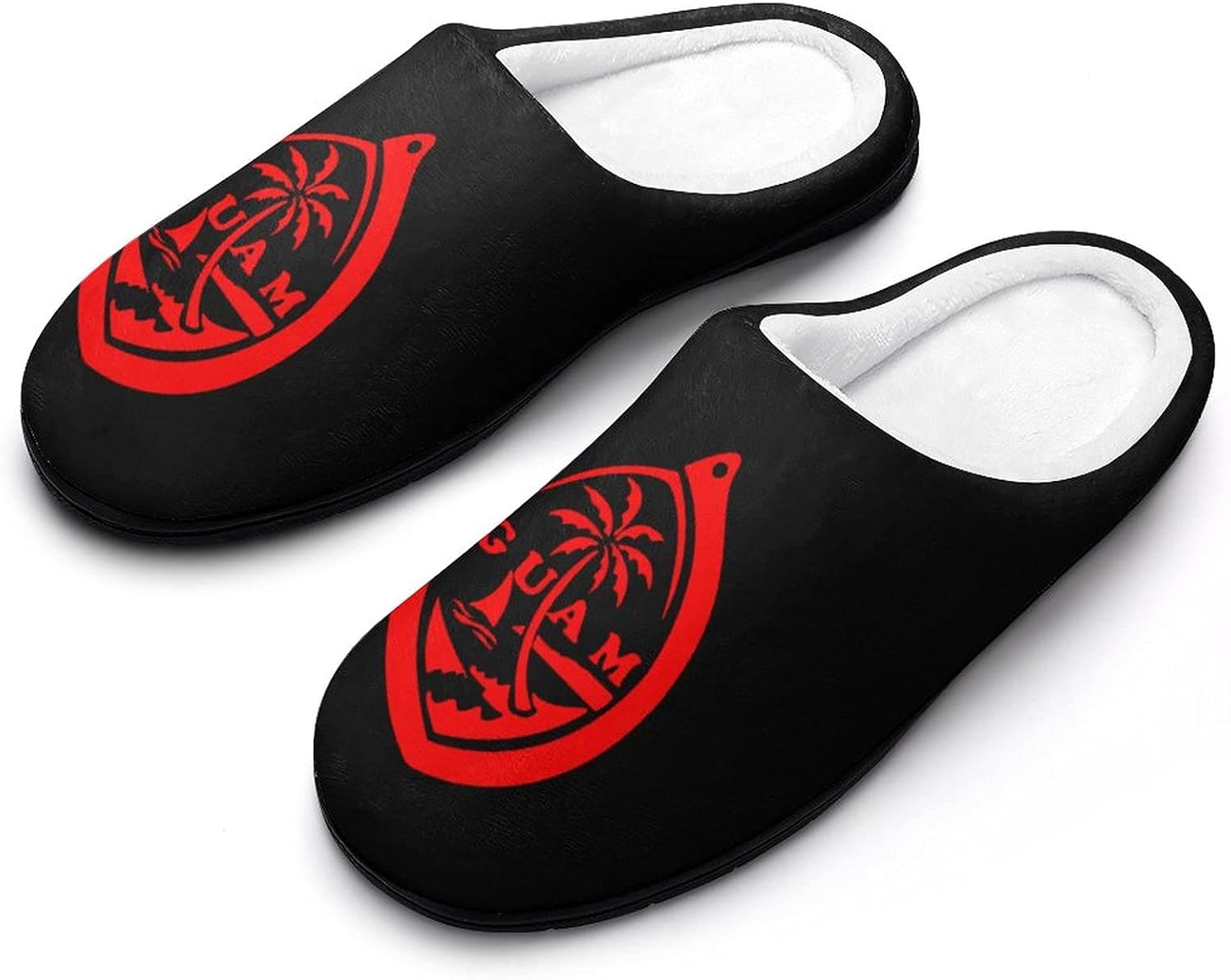 

Мужские хлопковые тапочки Guam Hook с закрытым носком, нескользящие, теплые и удобные для дома Weedkeycat, белый