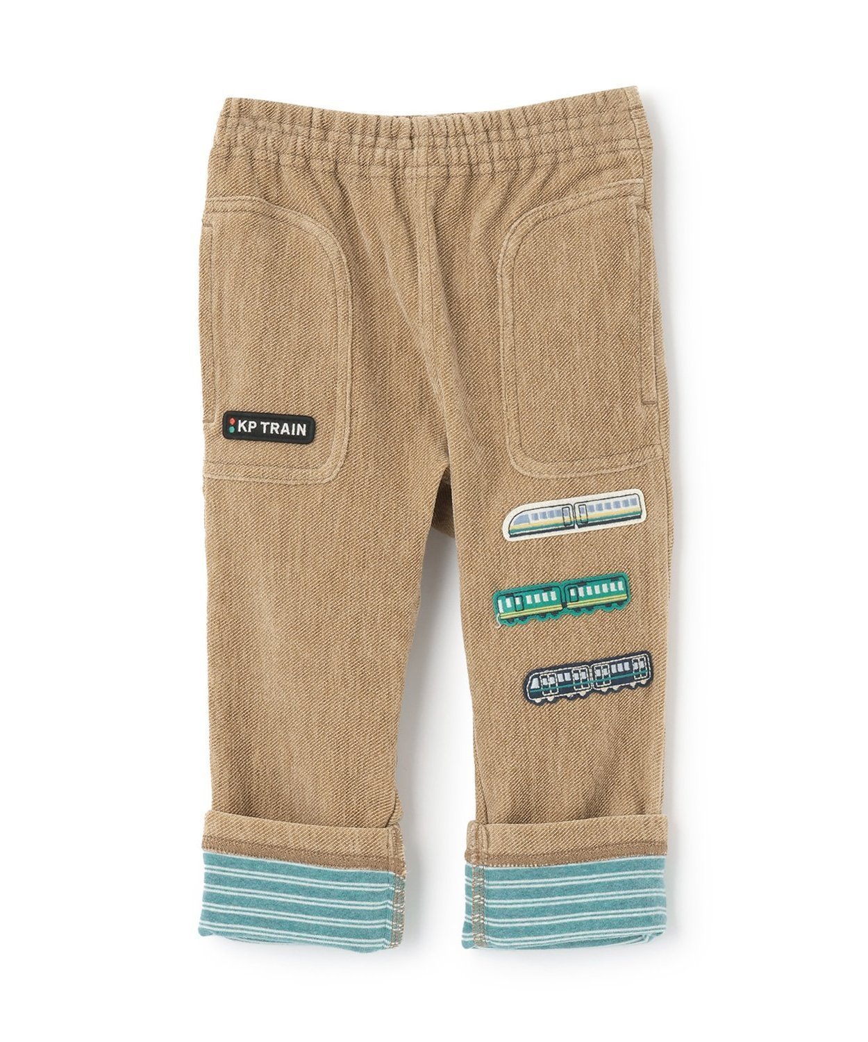 Нашивка на поезде, твил, медведь, поднятые штаны KP, Beige — фото 2