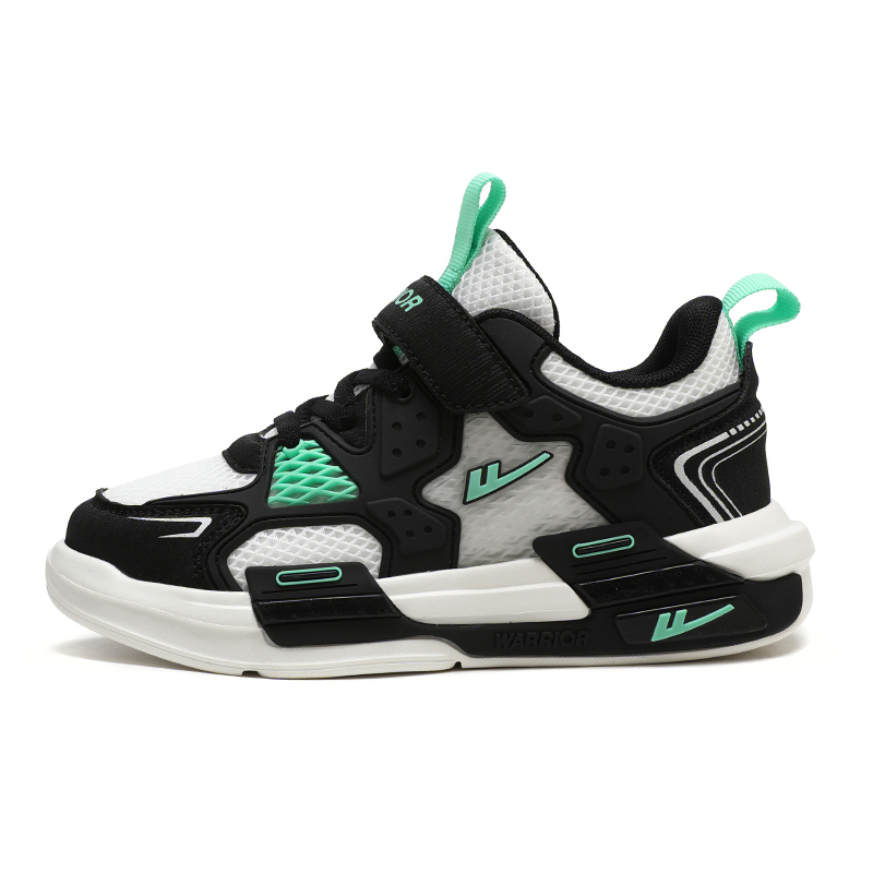 

Низкие кроссовки для детей, устойчивые к ударам, истиранию, дышащие, легкие, амортизирующие. WARRIOR, черный/розовый/красный