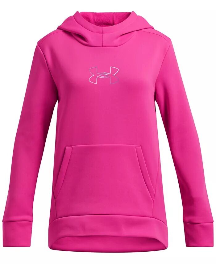 

Флисовый пуловер с капюшоном для больших девочек Under Armour, розовый