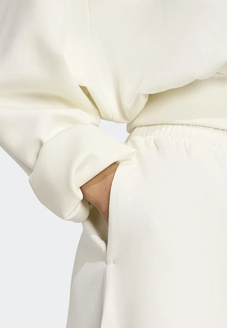 Свитшот свободного кроя, Soft Lux Adidas, белый — фото 4