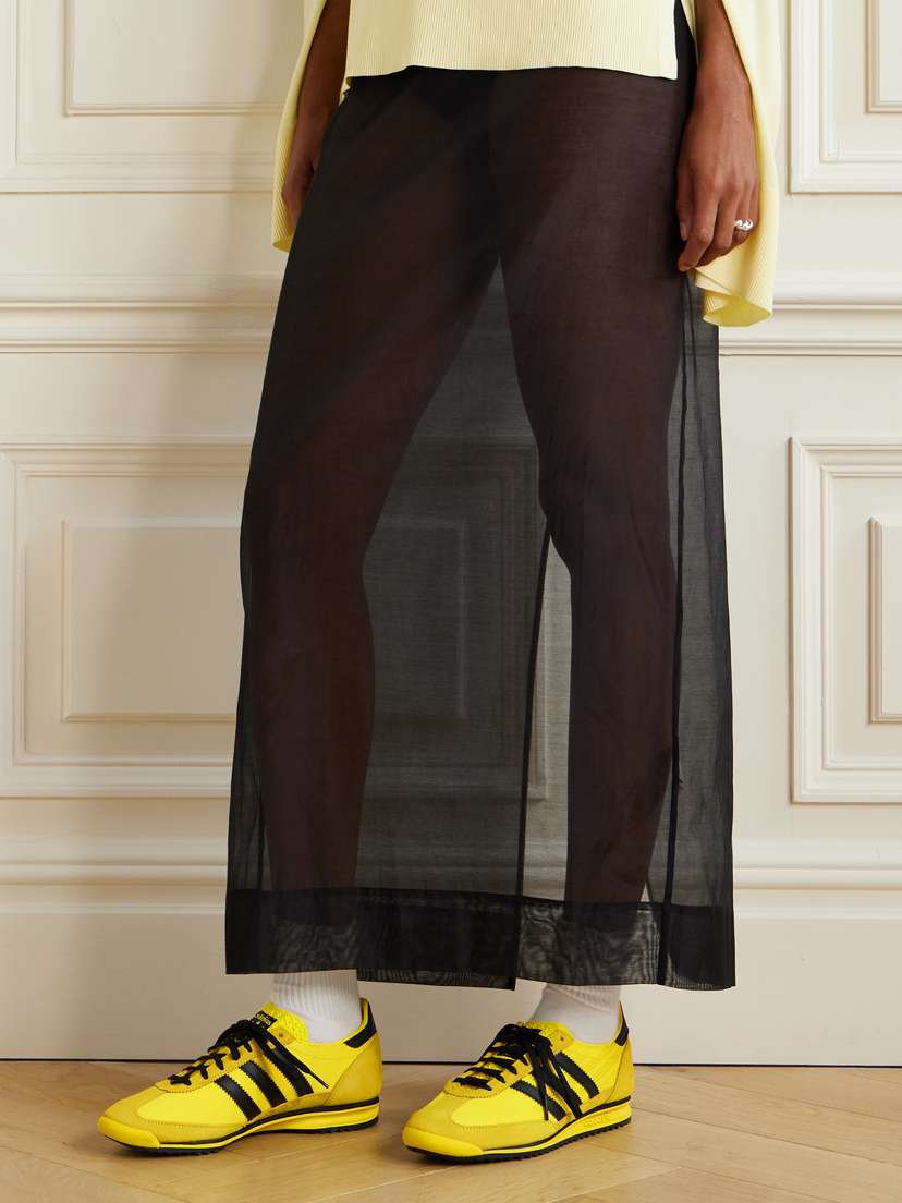 Кроссовки Sl 72 og из замши и жаккарда с кожаной отделкой Adidas Originals, желтый — фото 2