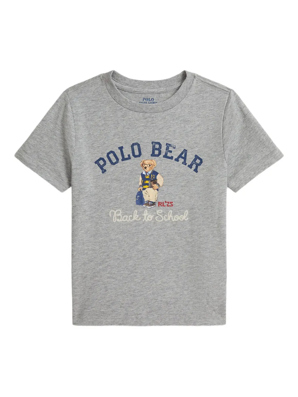 

Футболка с круглым вырезом и принтом медведя POLO RALPH LAUREN KIDS, серый