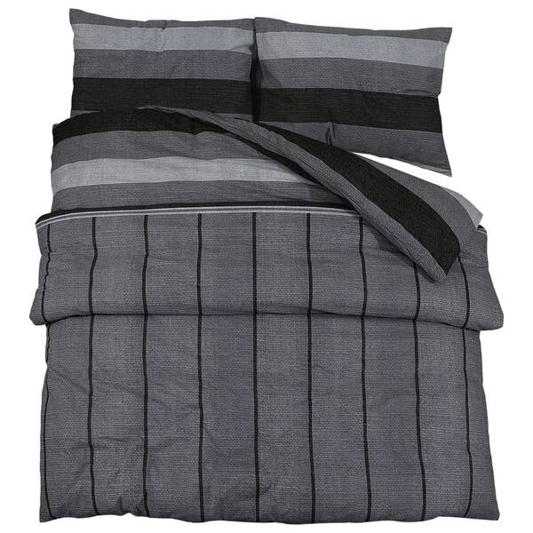 

Комплект постельного белья vidaXL Set 3016894-11 (3 шт), 220x1x240 см, темно-серый