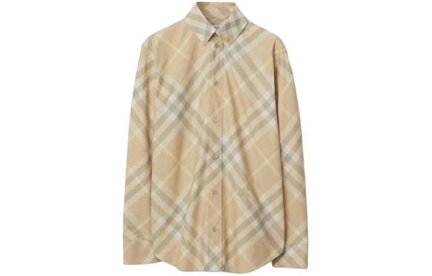 Рубашка Burberry Винтажная клетчатая хлопковая, умбра — фото 2