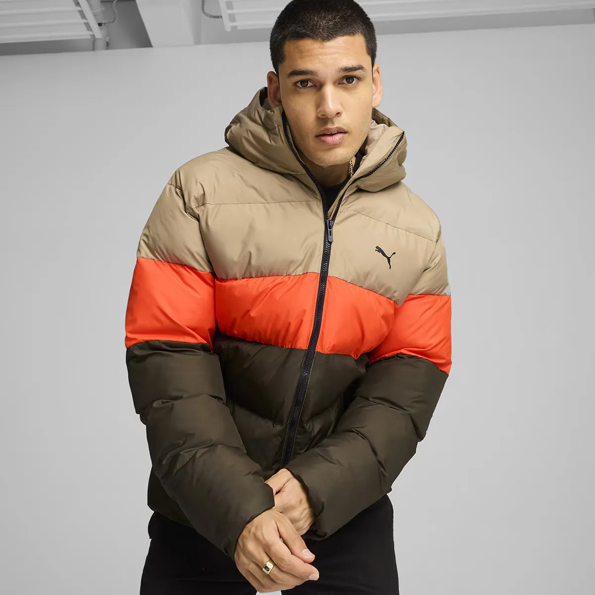 

Мужская пуховик из полипропилена Puma, зеленый