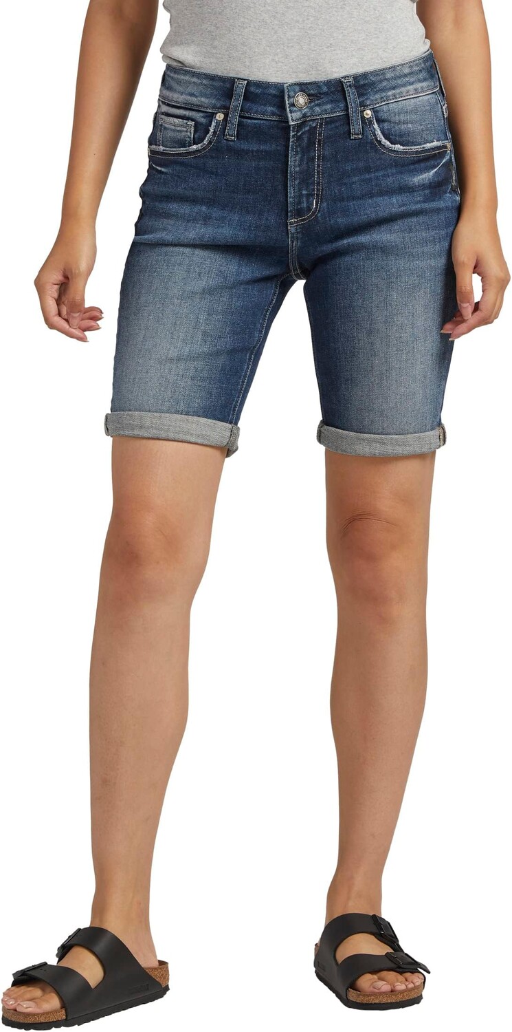 

Шорты Silver Jeans Co. Elyse Mid-Rise Bermuda Shorts L53015EAE397, цвет Indigo