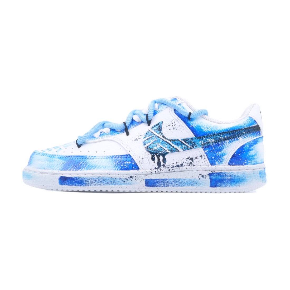 

Nike Кроссовки Court Vision 1 мужские низкие бело-голубые, цвет Blue White