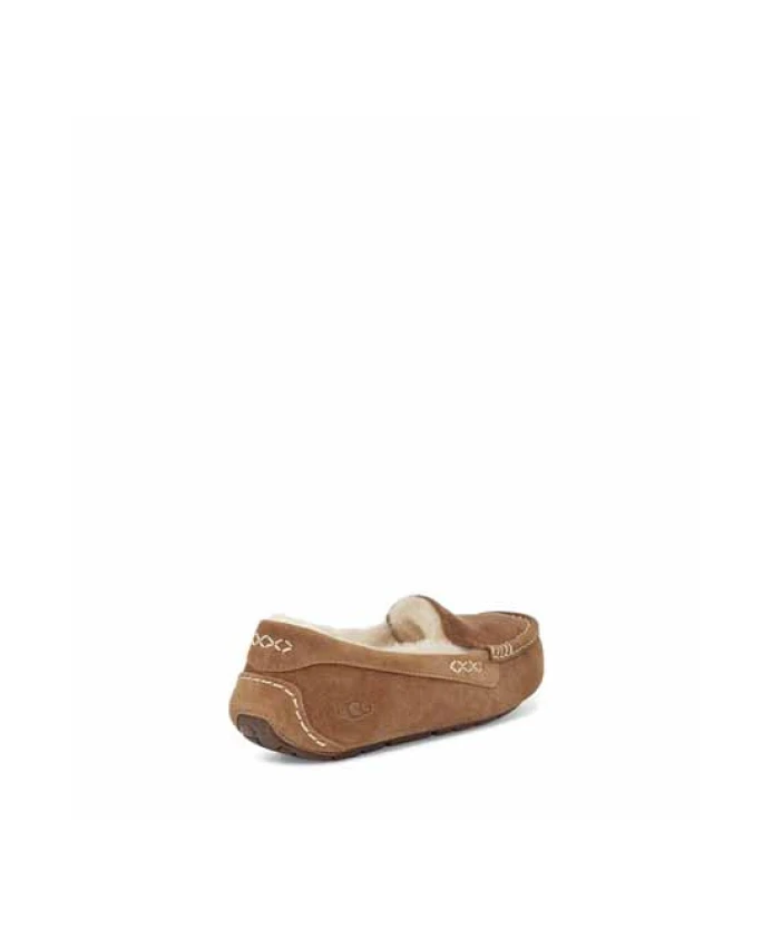 Уютные замшевые тапочки на шерстяной подкладке Ugg, коричневый — фото 3