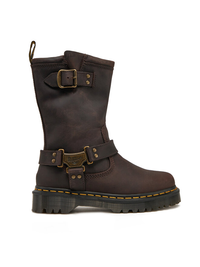 Ботильоны на плоской подошве Dr. Martens, коричневый