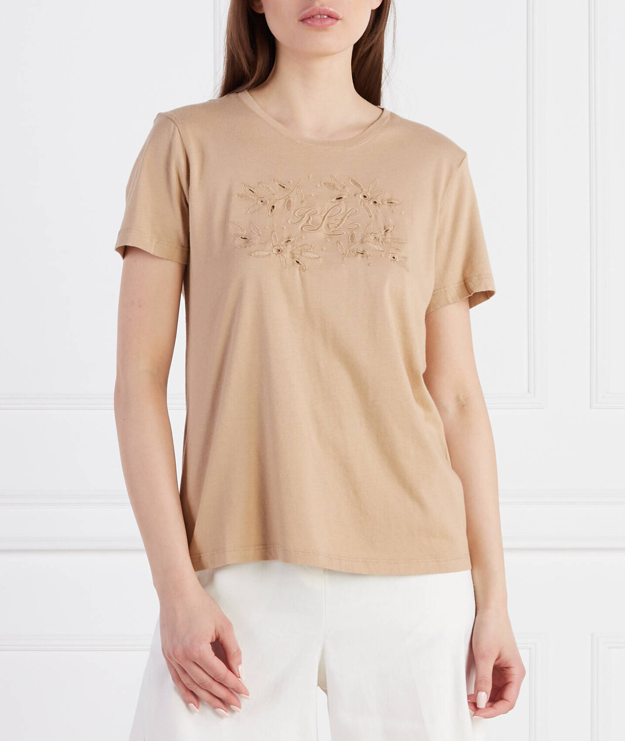 

Футболка LAUREN RALPH LAUREN katlin regular fit, коричневый