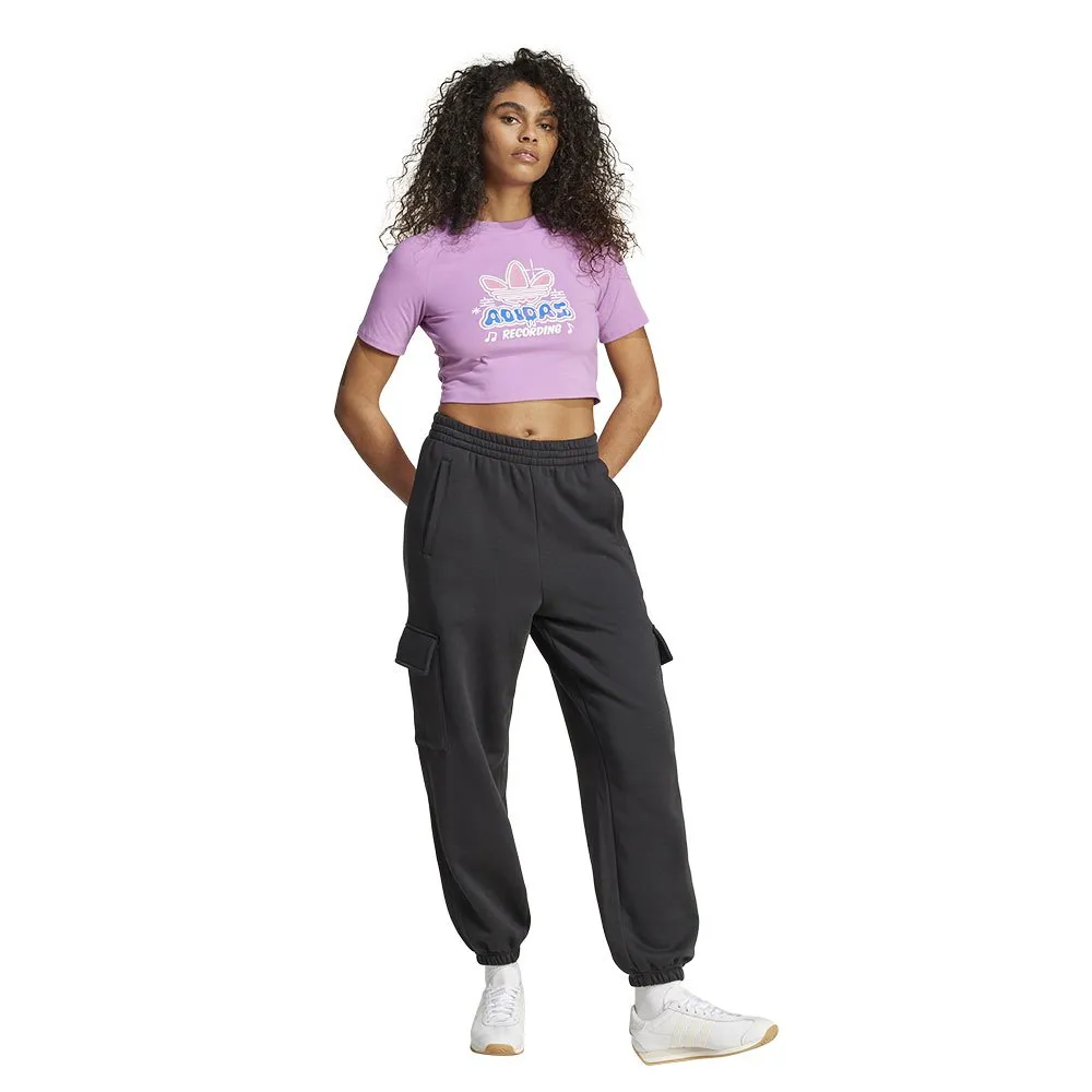 Брюки карго adidas Originals Essentials Fleece, серый — фото 4