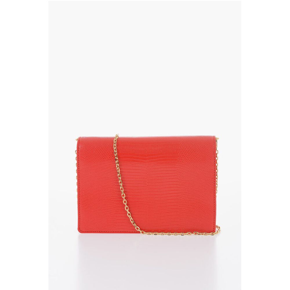 

Сумка LOVE LIZARD из искусственной кожи с крокодиловым эффектом и золотой цепочкой Moschino, красный