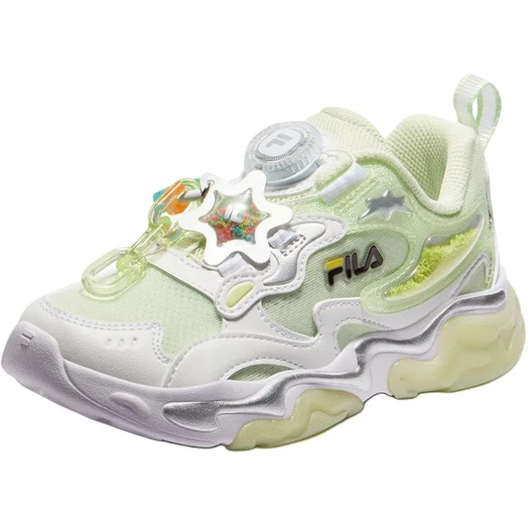 Детские кроссовки для бега slip resistant, abrasion resistant, waterproof white green FILA KIDS — фото 4