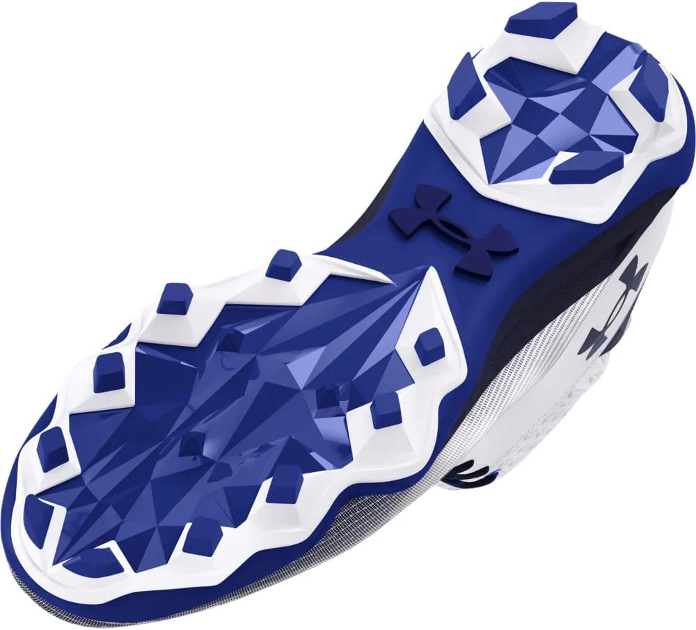 Мужские футбольные бутсы Under Armour Hammer 2.0 Mc, белый/синий — фото 3