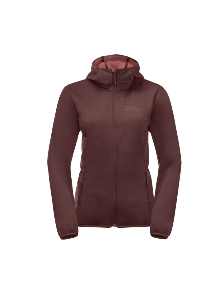 

Куртка софтшелл Jack Wolfskin WINDHAIN HOODY W, красный