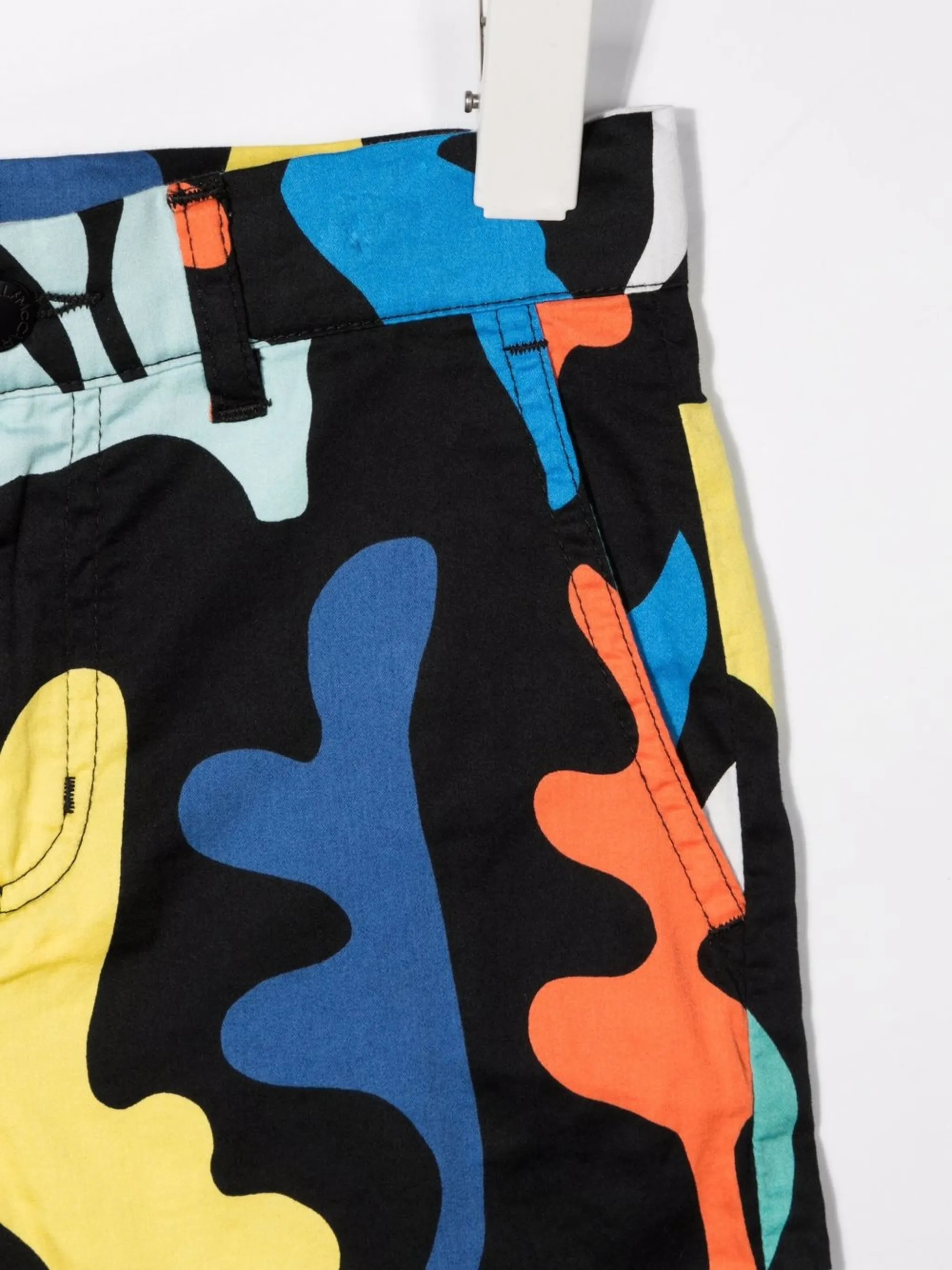 Шорты в стиле колор-блок Stella Mccartney Kids, черный — фото 3
