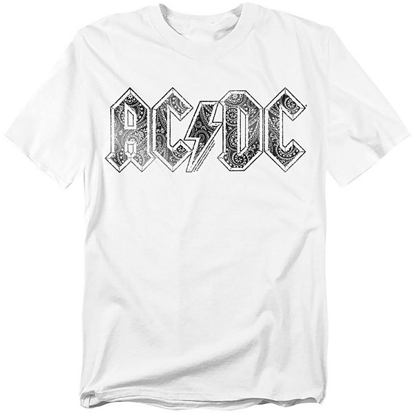 

Футболка Big & Tall с принтом paisley и логотипом AC/DC Licensed Character