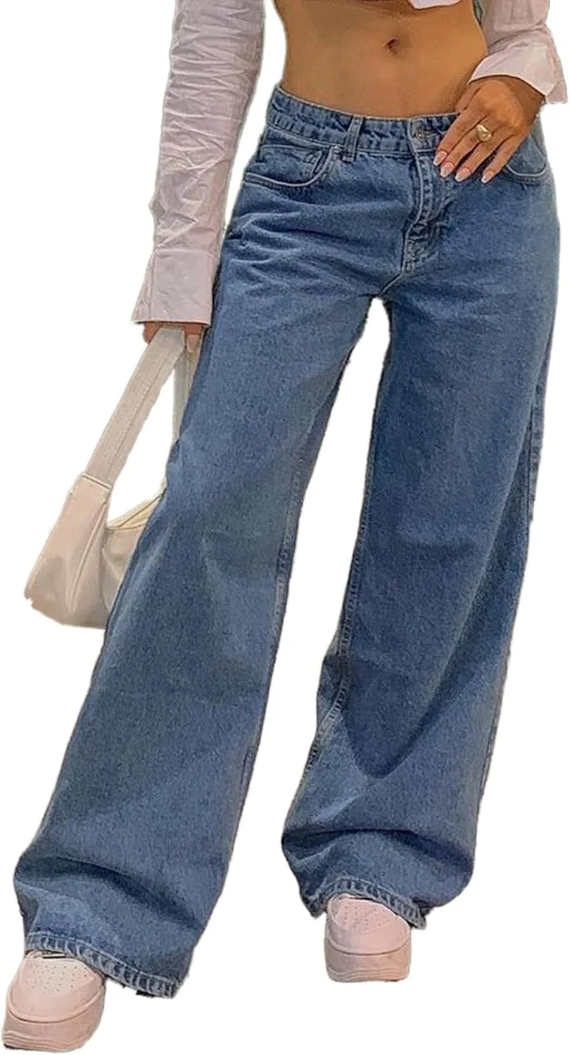 

Женские джинсы Casual High Waist Straight Leg с карманами