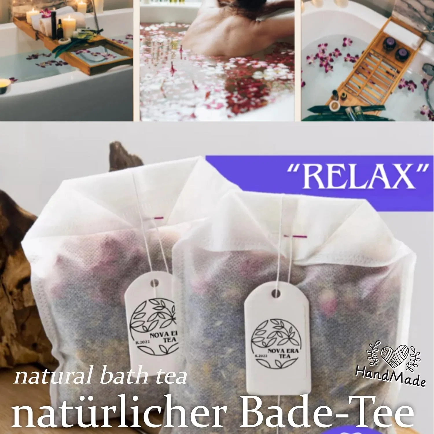 Натуральный чай для ванны Nova Era Tea Relax с гималайской солью Generisch, Relax — фото 2