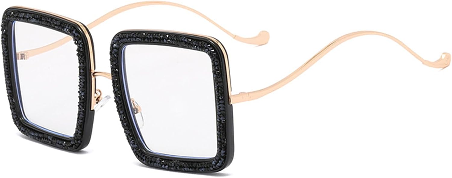 

Солнцезащитные очки Helena Diamond Shiny Crystal для женщин, квадратной формы, яркие, роскошные, большие, в стиле панк, хип-хоп, с защитой от УФ-излучения UV400, размер S68, C4