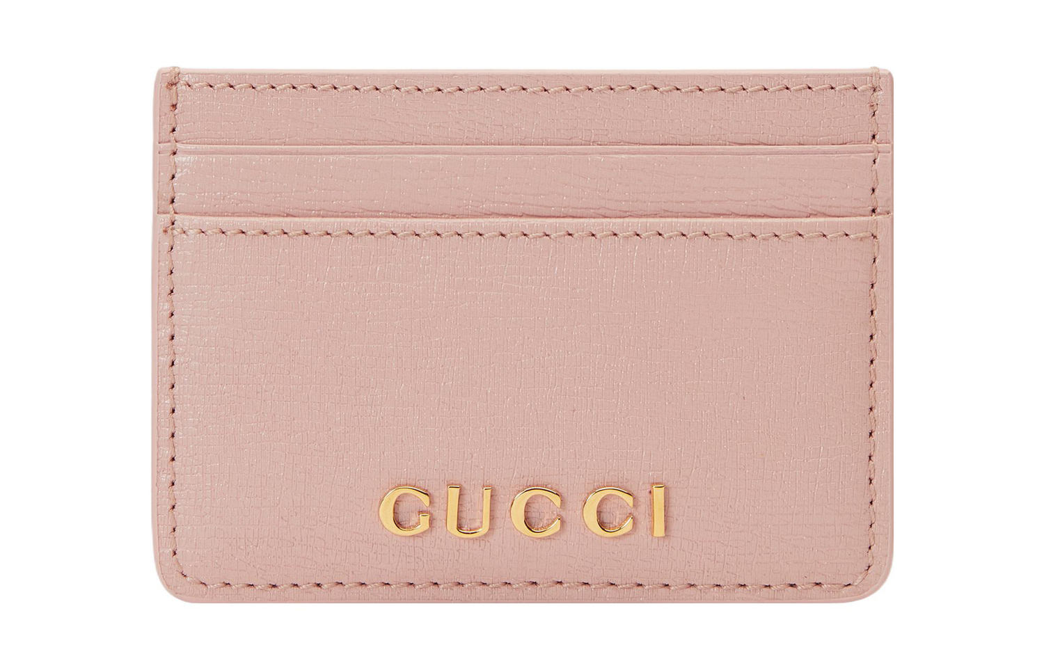 

Кожаный кардхолдер женский светло-розовый GUCCI