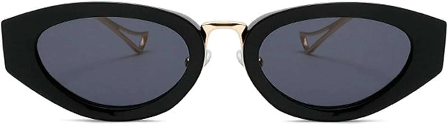 

Солнцезащитные очки Willochra «Кошачий глаз» для женщин и мужчин, винтажные, в маленькой оправе, в стиле панк, Y2K, черные, с защитой от УФ-излучения UV400, C1