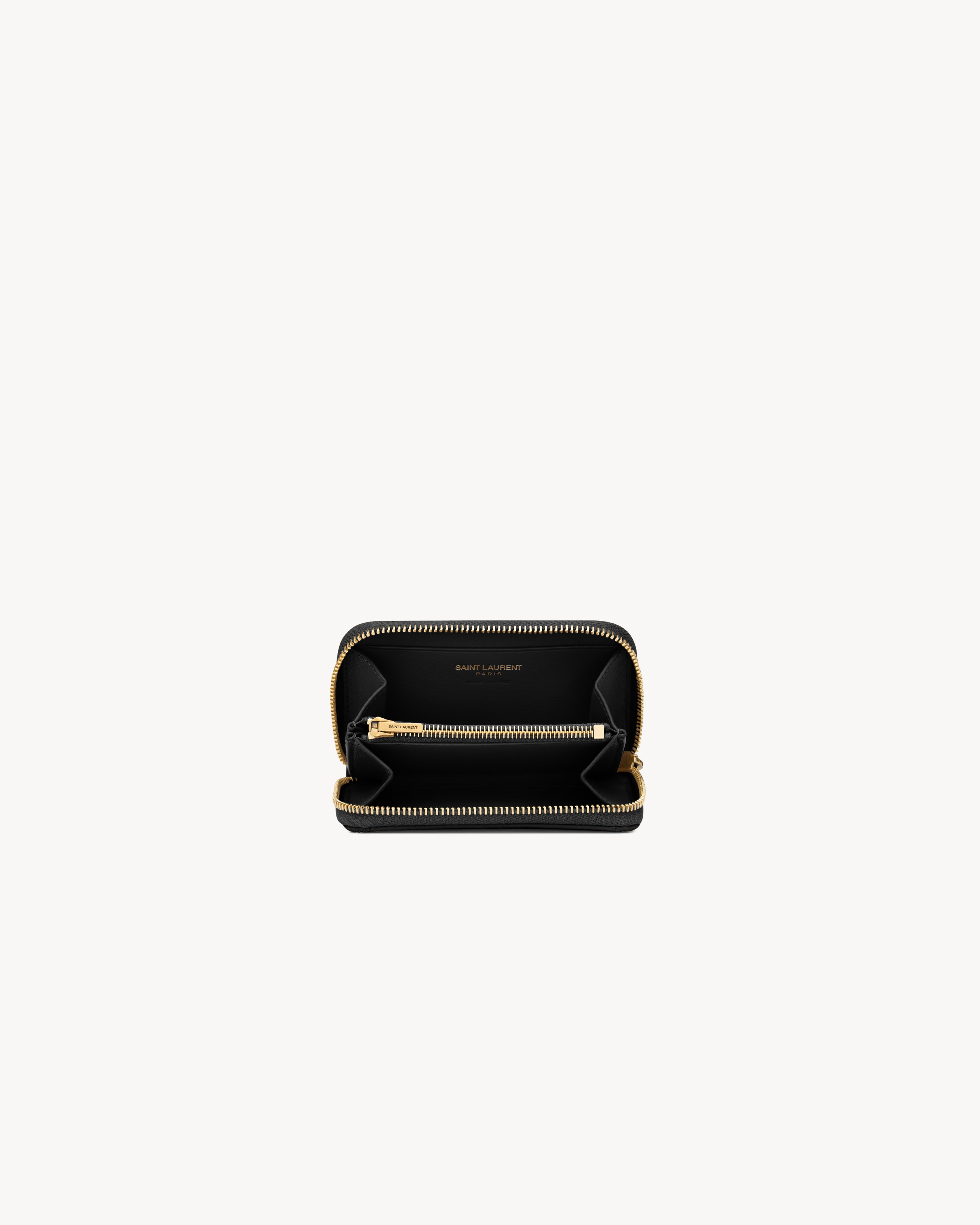 Монетница CASSANDRE BIJOU из кожи GRAIN DE POUDRE Saint Laurent, черный — фото 3
