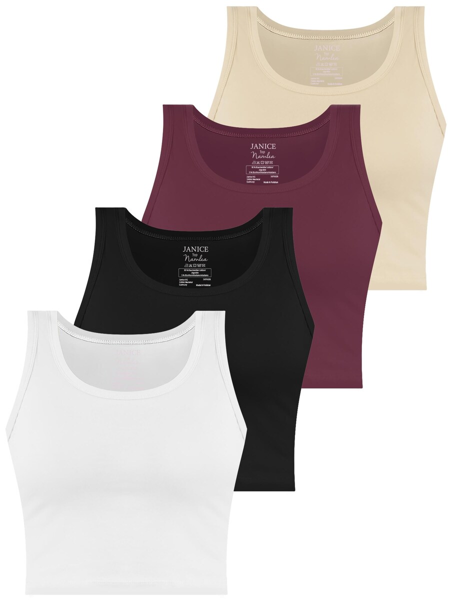 

Укороченный топ Janice Top Namlea, цвет beige/red/black/white
