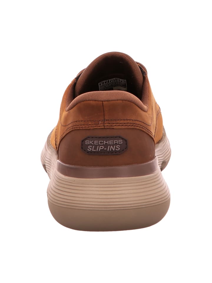 Skechers Классические туфли на шнуровке коричневого цвета — фото 4