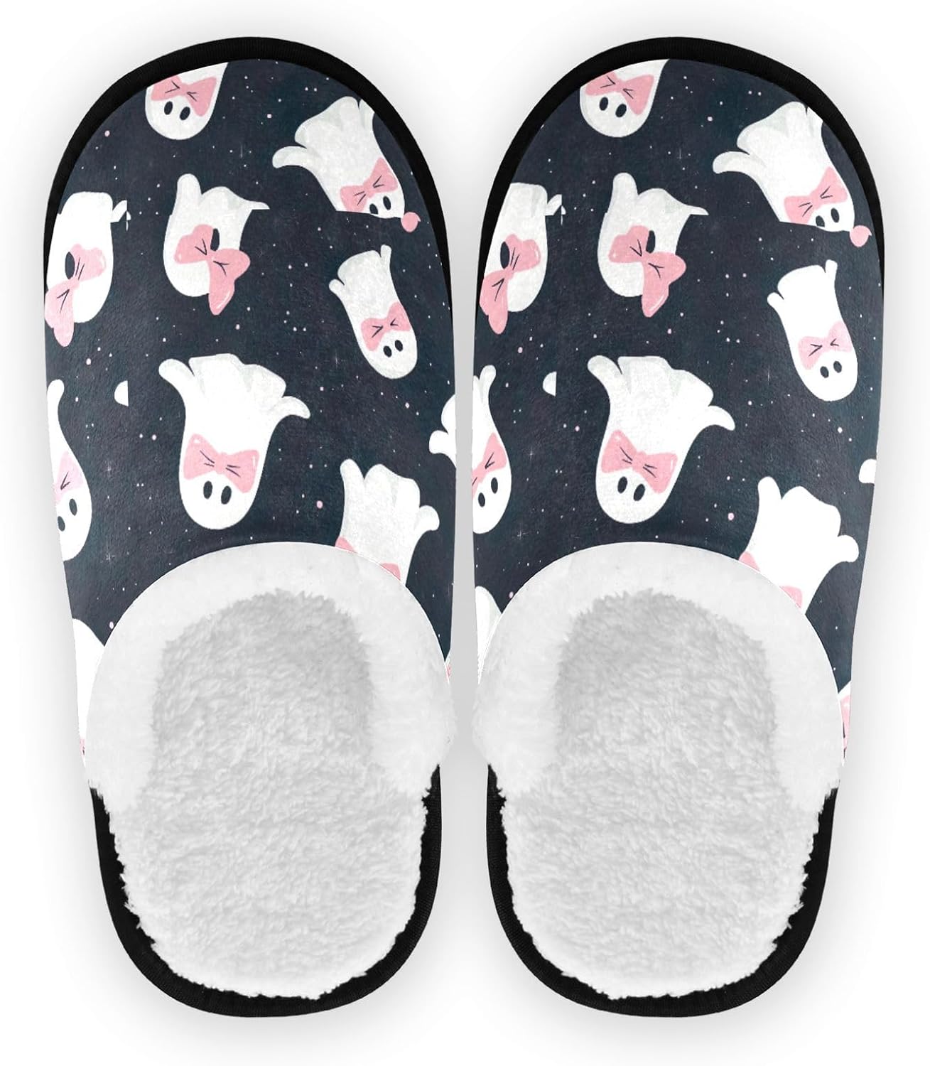 

Домашние тапочки UMIRIKO Halloween Ghost для женщин и мужчин, моющиеся, с противоскользящей подошвой, с сумкой для хранения для путешествий и спа 20859159