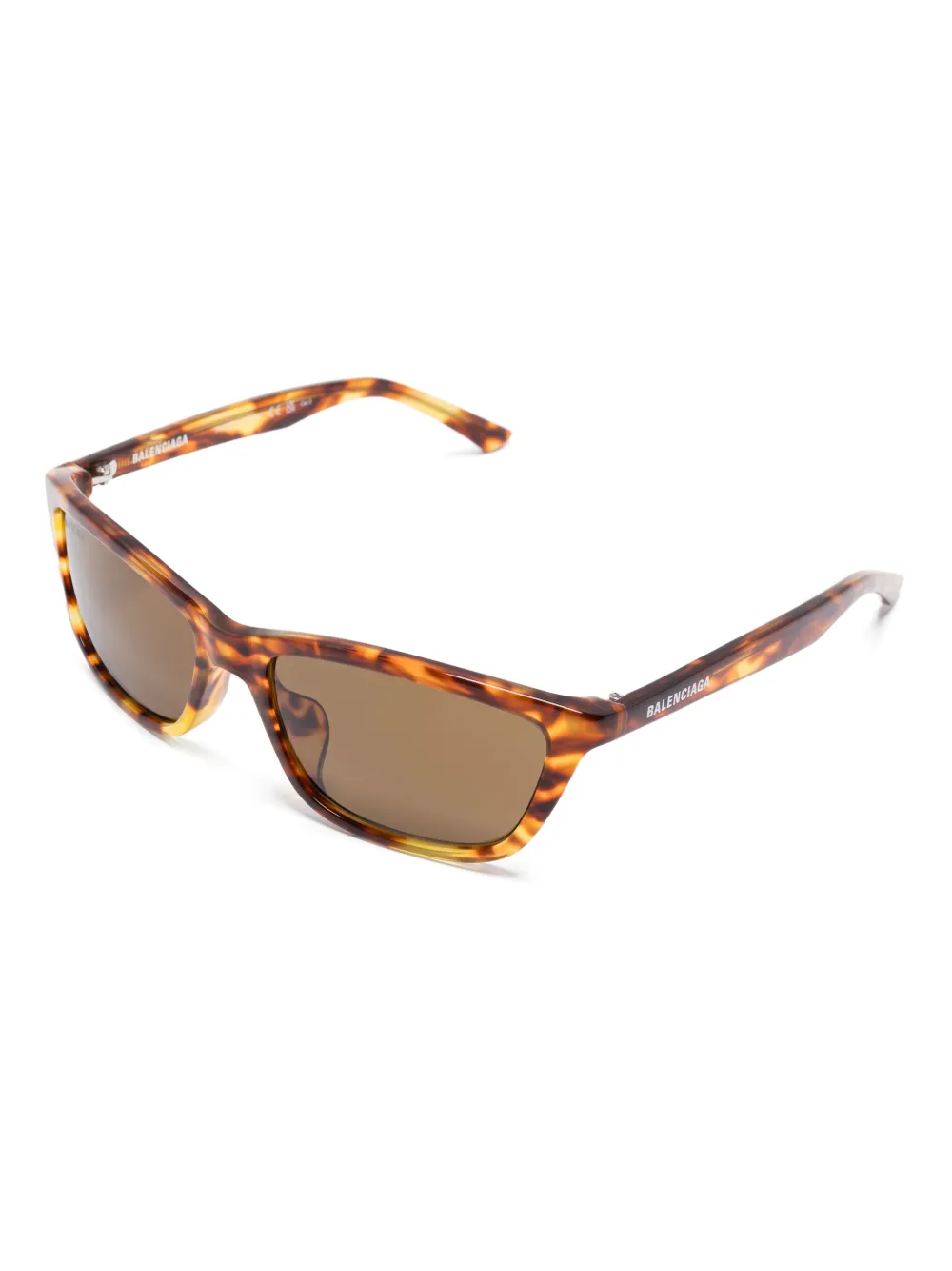 Солнцезащитные очки-маска Balenciaga Eyewear, коричневый — фото 2